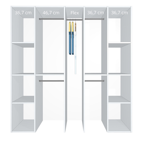 Inventar fra bredde 180 cm til 200 cm - Kitchn - Model B